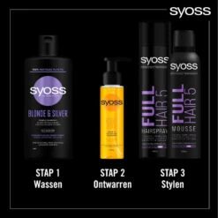6x Syoss Blonde And Silver Shampoo -Verzorgingsproducten 1009081 4