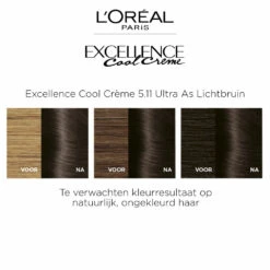L'Oreal Lu0027Oréal Excellence Cool Cream 5.11 - Ultra Ash Lichtbruin 9 L'Oreal Lu0027Oréal Excellence Cool Cream 5.11 - Ultra Ash Lichtbruin -Verzorgingsproducten 1011789 4