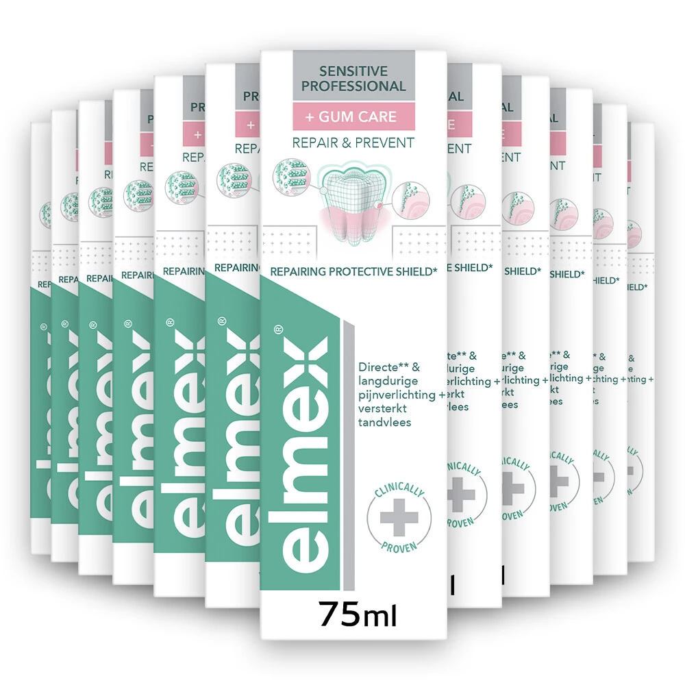 12x Elmex Sensitive Professional Tandpasta Repair & Prevent 3 12x Elmex Sensitive Professional Tandpasta Repair & Prevent