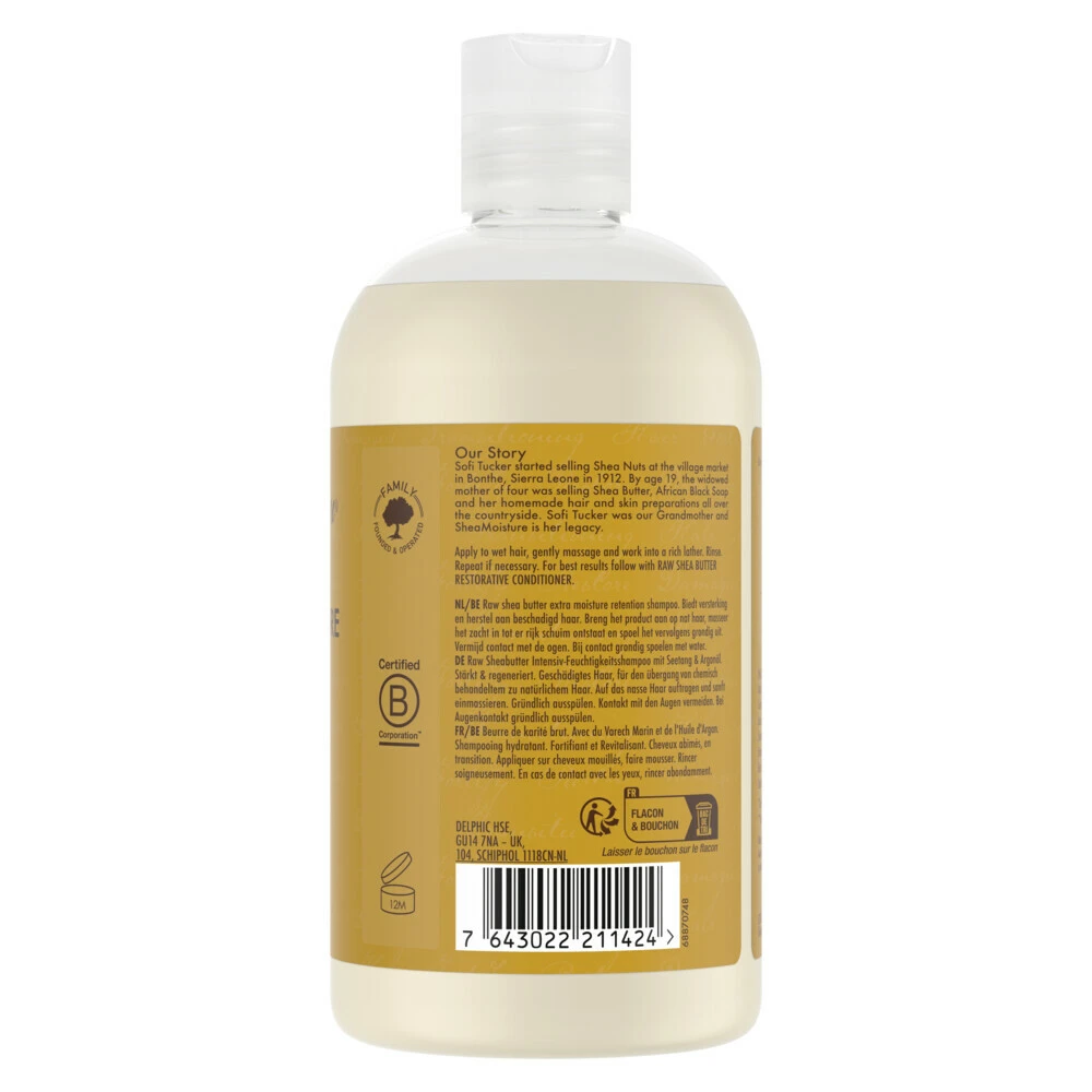 Shea Moisture Raw Shea Butter Extra Moisture Retention Shampoo 4 Shea Moisture Raw Shea Butter Extra Moisture Retention Shampoo - Afbeelding 2