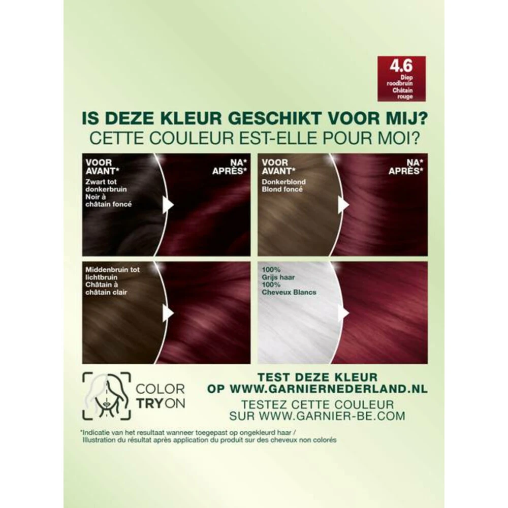 Garnier Nutrisse Creme Haarverf 46 - Roodbruin 5 Garnier Nutrisse Creme Haarverf 46 - Roodbruin - Afbeelding 3