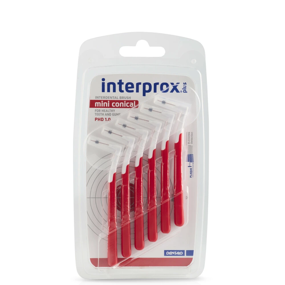 12x Interprox Plus Mini Conical 2-4 Mm Rood 3 12x Interprox Plus Mini Conical 2-4 Mm Rood