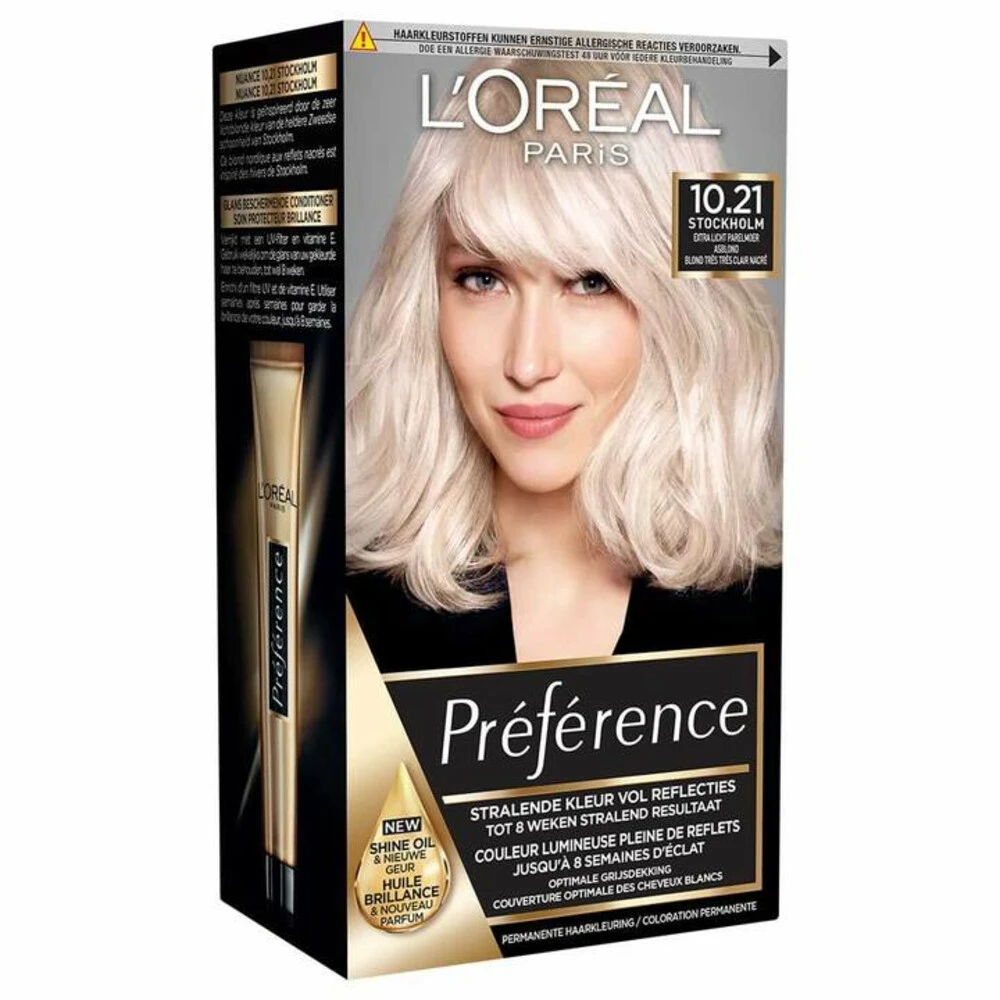 L'Oreal Lu0027Oréal Preference Haarkleuring 10.21 Stockholm - Extra Licht Parelmoer Asblond 4 L'Oreal Lu0027Oréal Preference Haarkleuring 10.21 Stockholm - Extra Licht Parelmoer Asblond - Afbeelding 2
