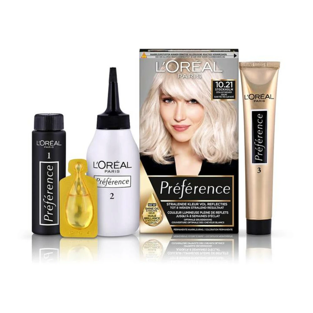 L'Oreal Lu0027Oréal Preference Haarkleuring 10.21 Stockholm - Extra Licht Parelmoer Asblond 6 L'Oreal Lu0027Oréal Preference Haarkleuring 10.21 Stockholm - Extra Licht Parelmoer Asblond - Afbeelding 4