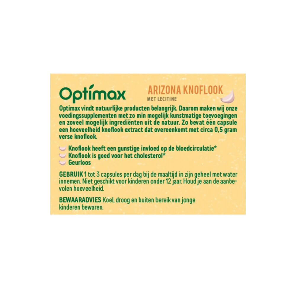 Optimax Arizona Knoflook Met Lecithine 4 Optimax Arizona Knoflook Met Lecithine - Afbeelding 2