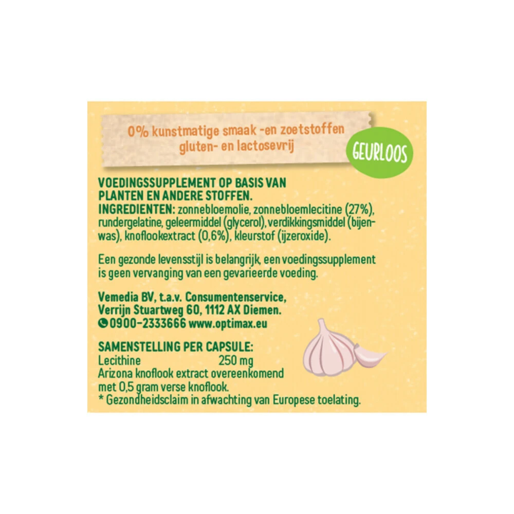 Optimax Arizona Knoflook Met Lecithine 5 Optimax Arizona Knoflook Met Lecithine - Afbeelding 3