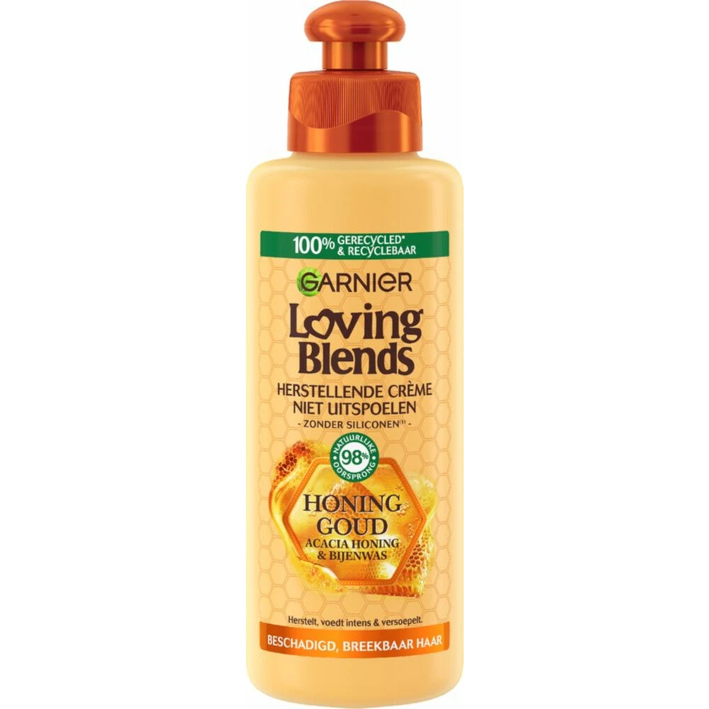 6x Garnier Loving Blends Honinggoud Leave-in Crème 3 6x Garnier Loving Blends Honinggoud Leave-in Crème
