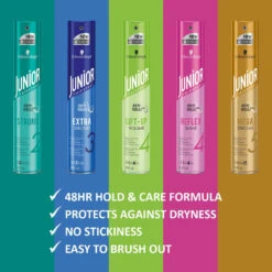6x Junior Haarspray Mega Strong -Verzorgingsproducten 995250 5