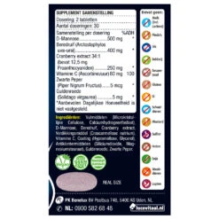3x Lucovitaal D-Mannose Cranberry Blaasfunctie -Verzorgingsproducten 996841 3